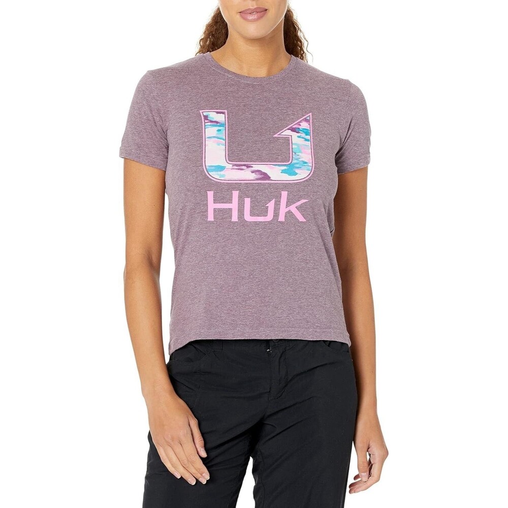 NWOT HUK T Shirt Womens M Short Sleeve Blackberry Heather